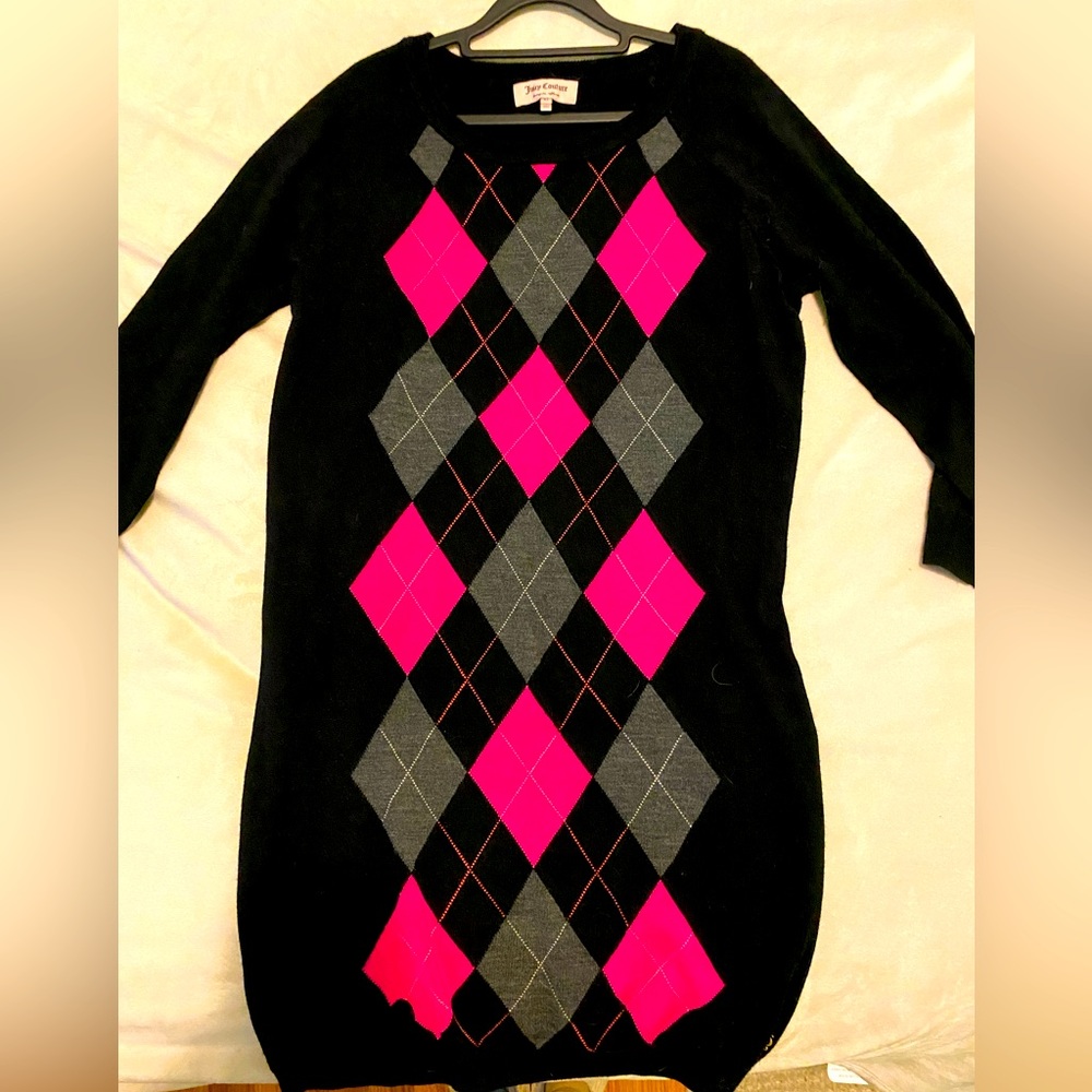 Authentic *JUICY COTURE* argyle sweater dress
